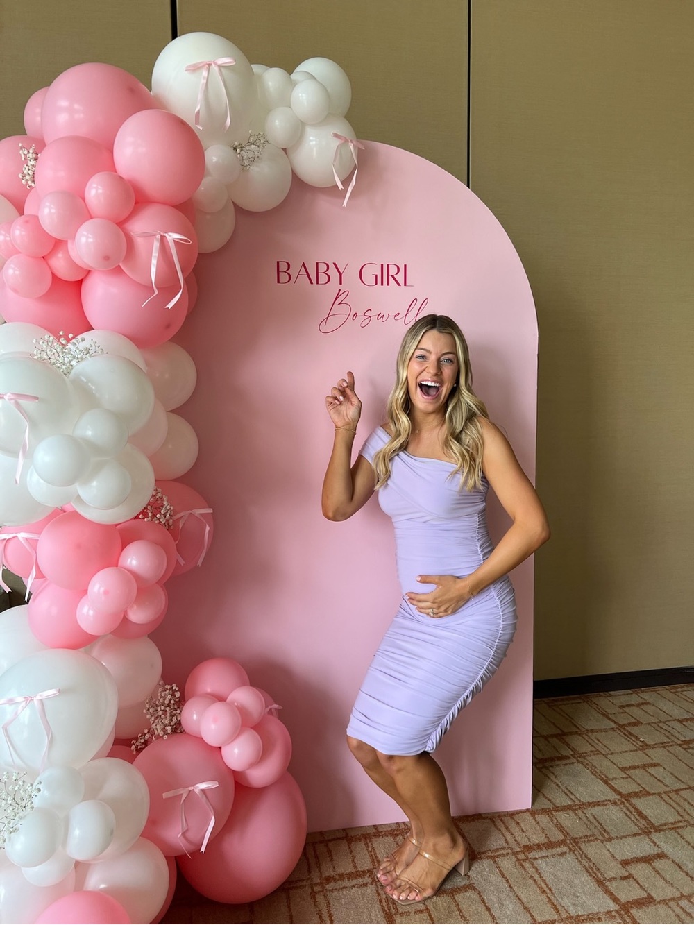 Club London Lilac One Shoulder Maternity Dress
